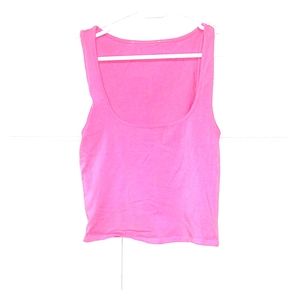 Pink scoop neck crop top